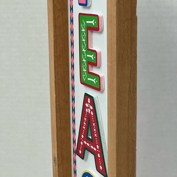 Peace on Earth Tabletop Sign Holiday Time Decor Christmas Nativity Art Indoors - Picture 7 of 17